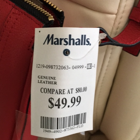 Lodis red genuine leather shoulder bag - Picture 4 of 9